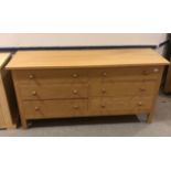 A MODERN OAK SIDEBOARD