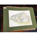 A LOT OF THREE WATERCOLOURS BY ELIZABETH COWPER, ALONG WITH OTHER PICTURES