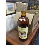 A 4.5 LITRE BOTTLE OF FAMOUS GROUSE WHISKY AND OTHER ALCOHOL