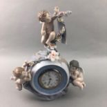 A LLADRO CHERUB TIMEPIECE