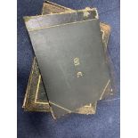 A LATE VICTORIAN PICTURE POSTCARD ALBUM AND THREE OTHERS