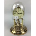 A MID 20TH CENTURY GERMAN 365 DAY CLOCK AND A BAROMETER