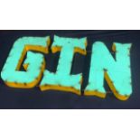 GIN - A MEXICAN INDUSTRIAL ART PUB SIGN