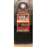 A CASINO MODEL, DOME TOPPED 'CLOCKWORK ORANGES' £35 JACKPOT FRUIT MACHINE