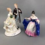 A ROYAL DOULTON FIGURE OF SARA AND FOUR OTHER ROYAL DOULTON FIGURES