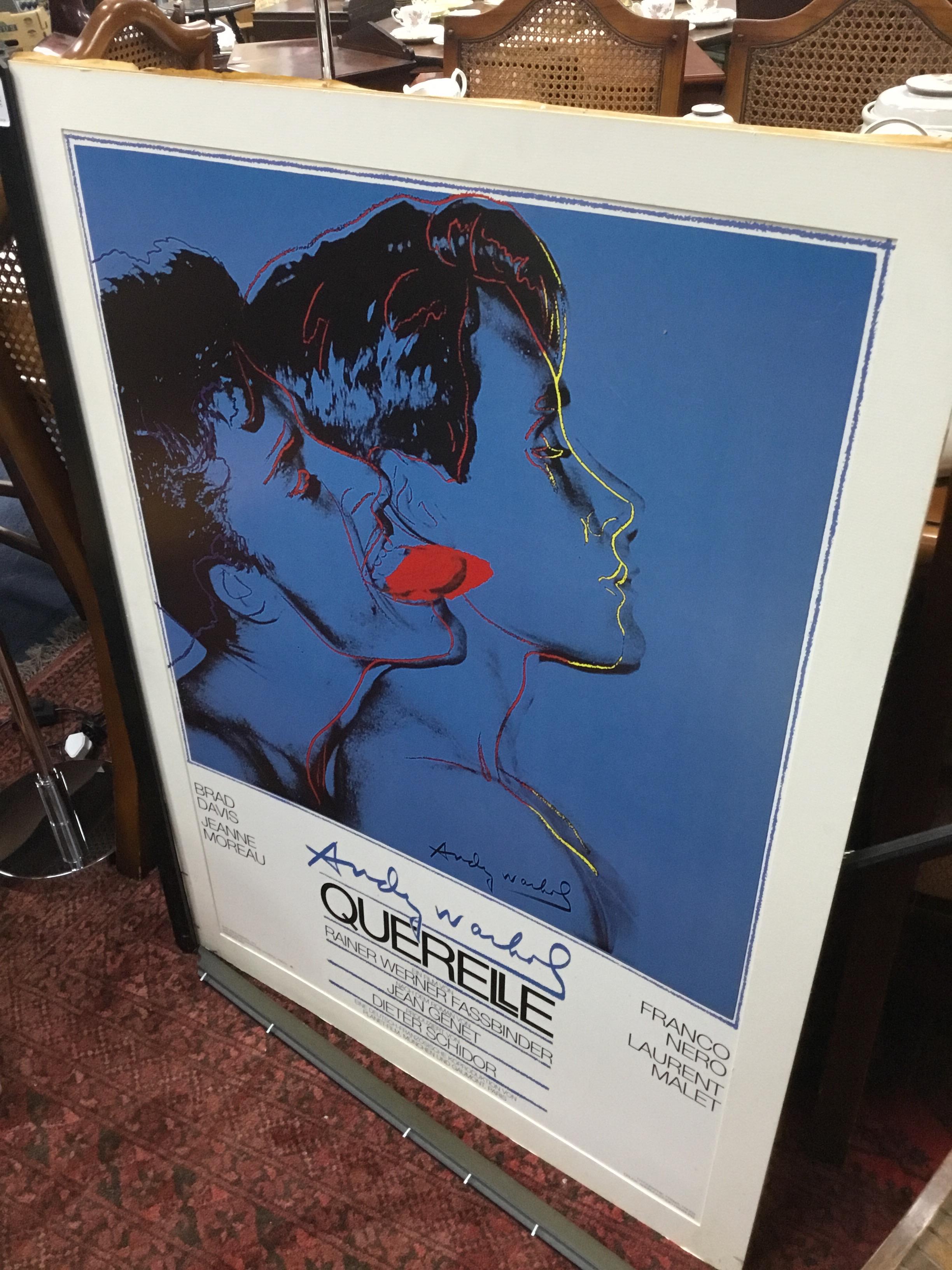 AN ANDY WARHOL 'QUERELLE' REPRODUCTION FILM POSTER