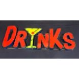 DRINKS - A MEXICAN INDUSTRIAL ART PUB SIGN