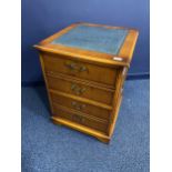 A YEW WOOD FILING CHEST