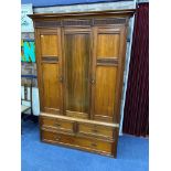 A LATE 19TH CENTURY MAHOGANY WARDROBE