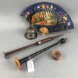A CLOCKWORK FROG, CHANTER FLUTE AND OTHER ITEMS