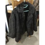 A LOT OF FOUR VINTAGE FUR JACKETS AND A FUR STOLE