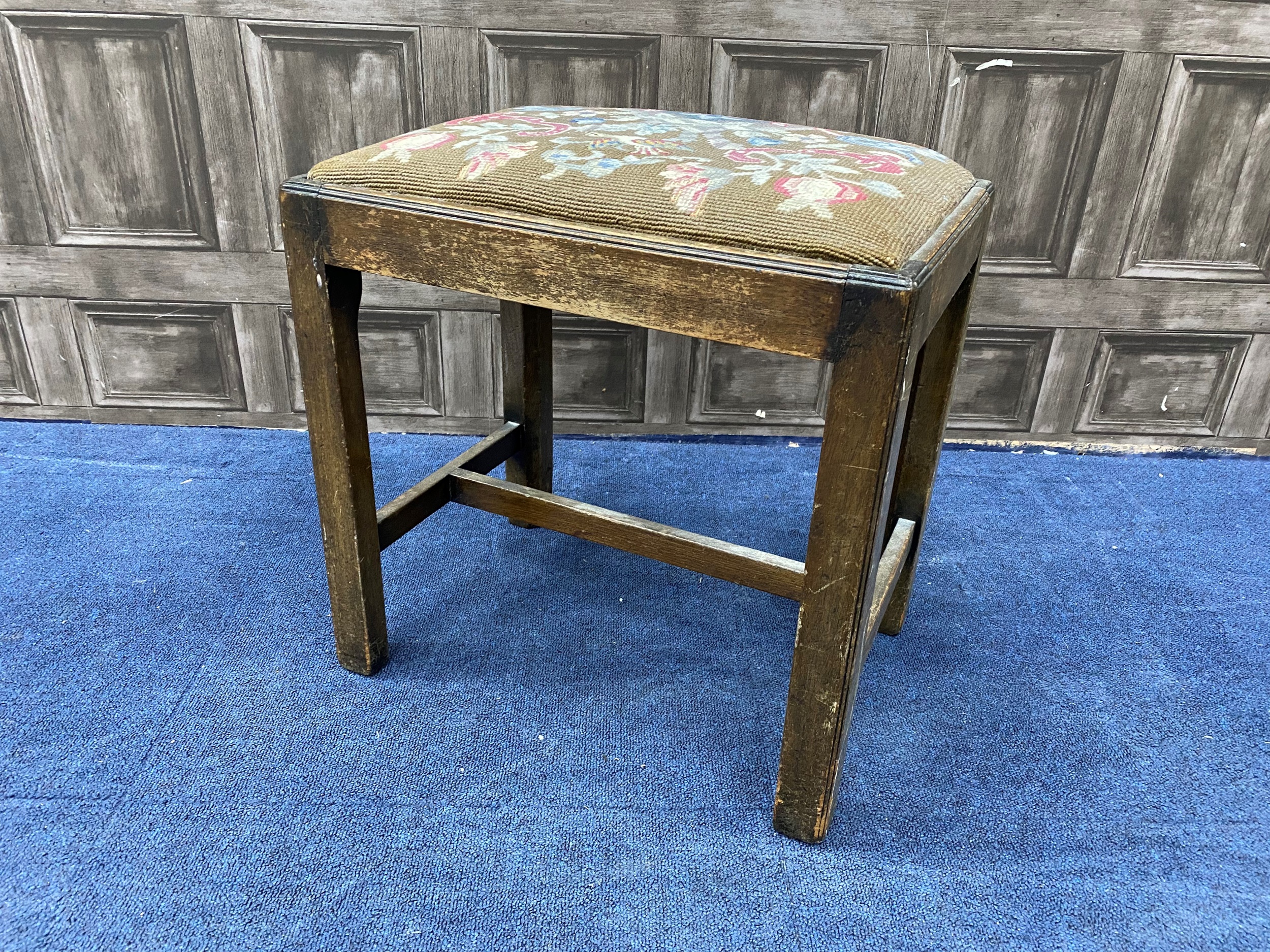 A MAHOGANY SEWING TABLE AND THREE OTHER ITEMS - Image 2 of 4