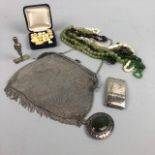 A COLLECTION OF COSTUME JEWELLERY AND OTHER OBJECTS