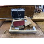 A ZEISS IKONTA 6X6 CAMERA AND OTHER ITEMS