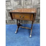 A REPRODUCTION MAHOGANY MINIATURE SOFA TABLE