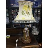 A LOT OF FIVE VARIOUS FIGURAL TABLE LAMPS