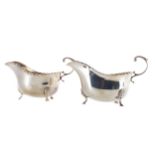 A PAIR OF SILVER SAUCE BOATS