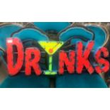 'DRINKS', A MEXICAN INDUSTRIAL ART PUB SIGN