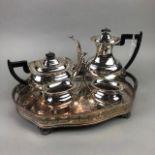 A SILVER PLATED TEA AND COFFEE SERVICE