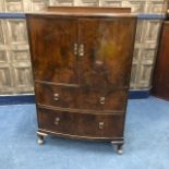 AN EARLY 20TH CENTURY MAHOGANY CUPBOARD CHEST
