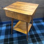 A MID CENTURY REMPLOY TEAK SIDE TABLE