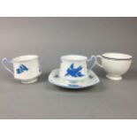 A WEDGWOOD PART TEA SERVICE AND A HEATHCOTE PART TEA SERVICE