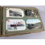 A LOT OF TWO EARLY 20TH CENTURY POSTCARD ALBUMS