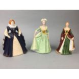 A LOT OF THREE FRANKLIN MINT FIGURES OF LADIES