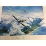 A SIGNED SPITFIRE PRINT BY ROBERT TAYLOR