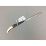 A SILVER LETTER OPENER