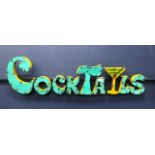 COCKTAILS, A MEXICAN INDUSTRIAL ART PUB SIGN