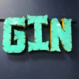 GIN, A MEXICAN INDUSTRIAL ART PUB SIGN