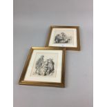 AFTER WALTER GEIKIE, TWO PRINT ETCHINGS