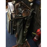 A LOT OF TWO SETS OF VINTAGE GOLF CLUBS