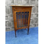 AN EDWARDIAN SHERATON REVIVAL MUSIC CABINET