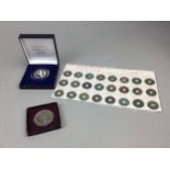 A LOT OF COIN SETS AND A CENTRAL SCOTTISH AFL BUNRIGH LEAGUE CUP 2016-17 MEDAL