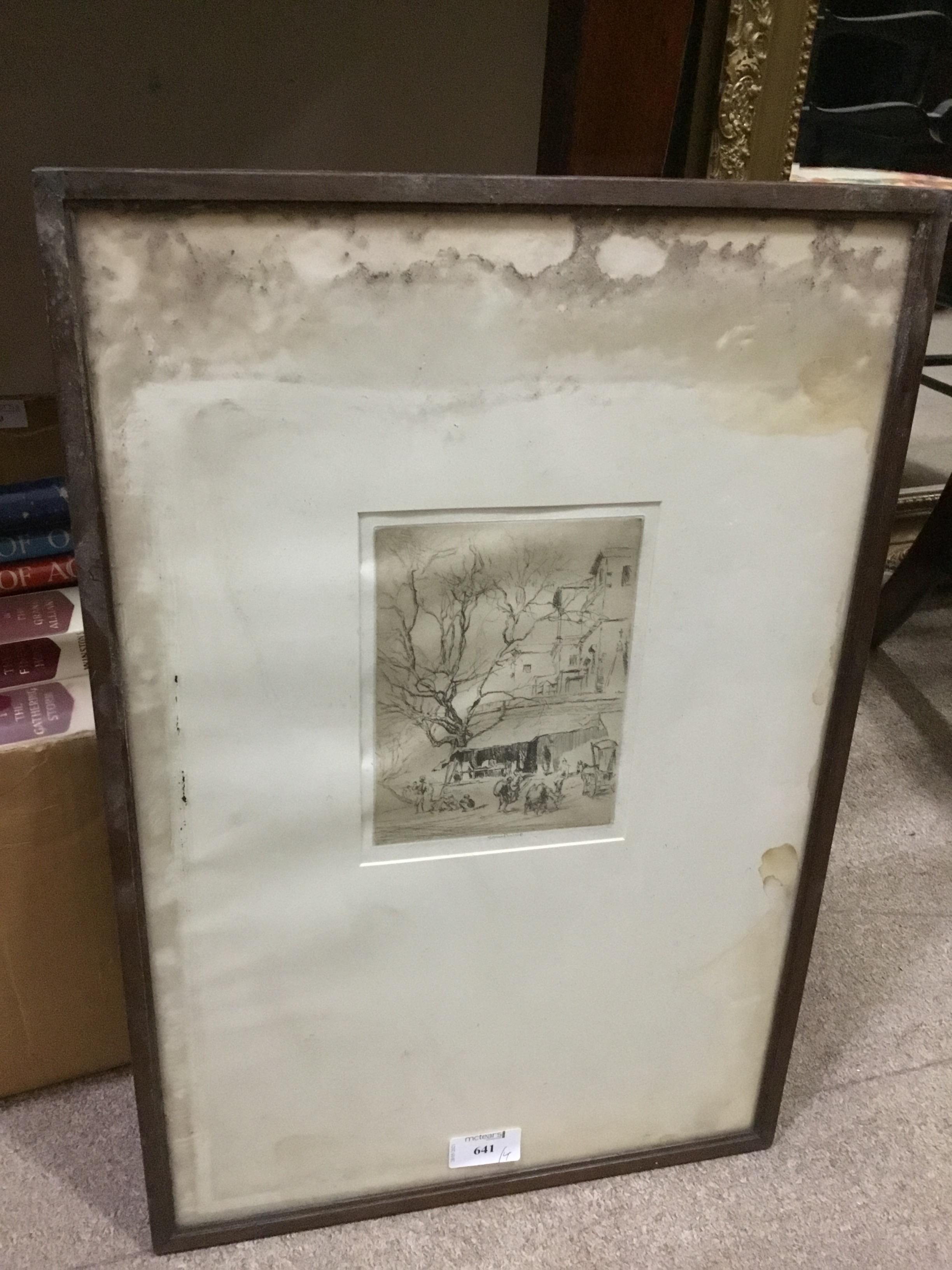 A LOT OF TWO ETCHINGS AND TWO ENGRAVINGS - Image 3 of 3