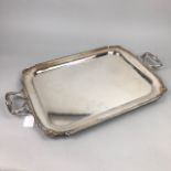 A SILVER PLATED TEA TRAY