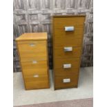 A LOT OF TWO MODERN FILING CABINETS