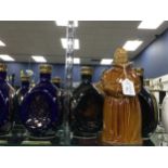 A LOT OF FIVE DIMPLE DECANTERS, ALONG WITH OTHER WHISKY COLLECTABLES