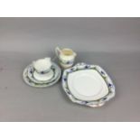 A SUPERIOR SHORE AND COGGINS PART TEA SERVICE, A BELLEEK STYLE BOWL AND OTHER TEA WARE