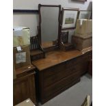 A STAINED WOOD DRESSING CHEST