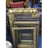 A GROUP OF 19TH CENTURY GILT GESSO PICTURE FRAMES