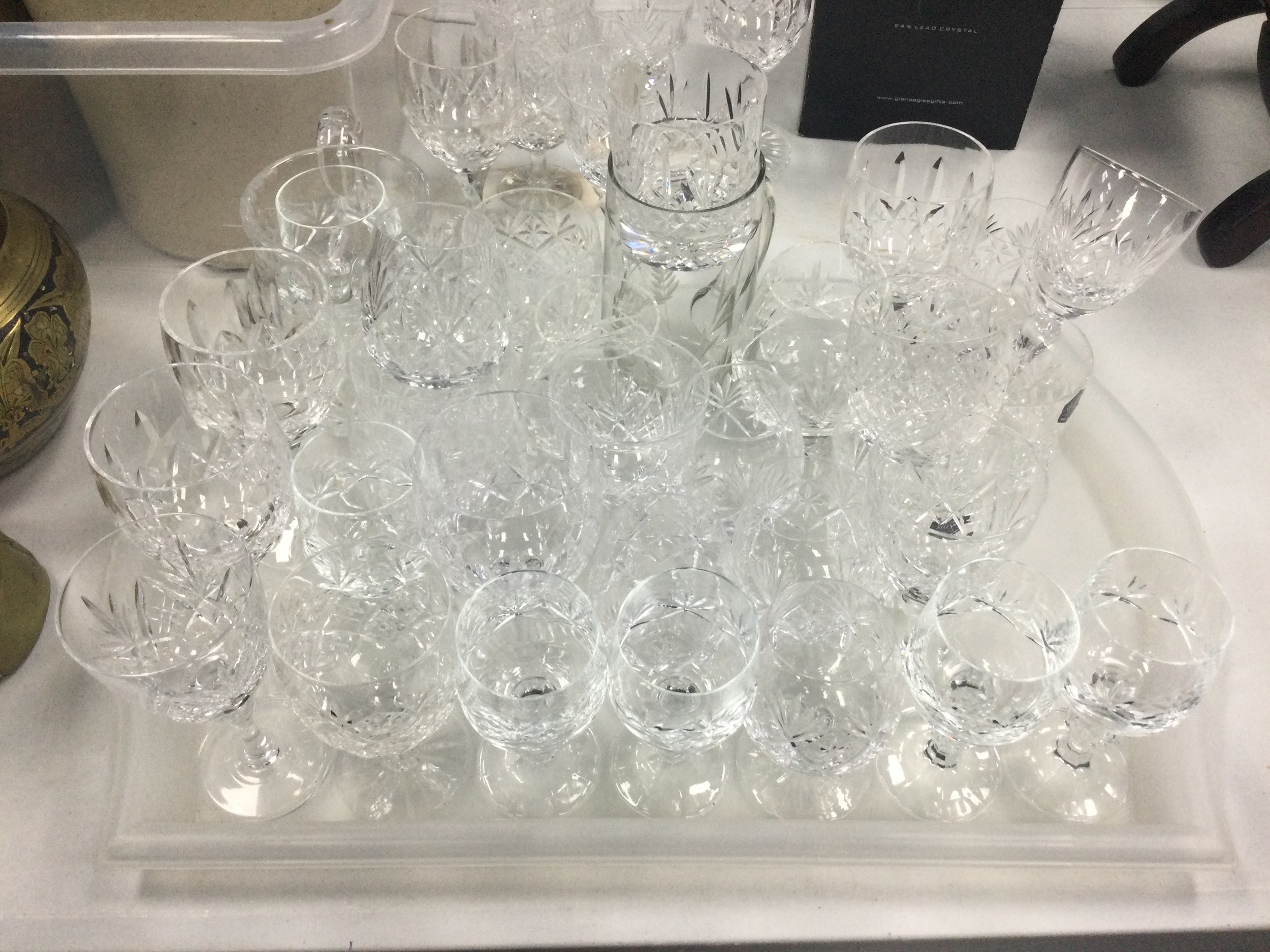 A COLLECTION OF CUT GLASS DRINKING GLASSES - Image 2 of 2