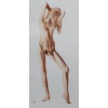 NUDE STUDY, A WATERCOLOUR BY LEE STEWART