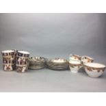 AN IMARI PATTERN PART TEA SERVICE AND ANOTHER