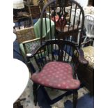 A REPRODUCTION HIGH BACK WINDSOR CHAIR