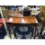 A YEW WOOD CONSOLE TABLE