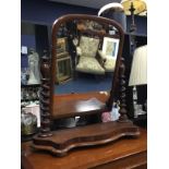 A VICTORIAN MAHOGANY DRESSING MIRROR AND ANOTHER DRESSING MIRROR