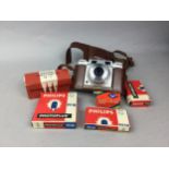 AN AGFA VINTAGE CAMERA AND ACCESSORIES